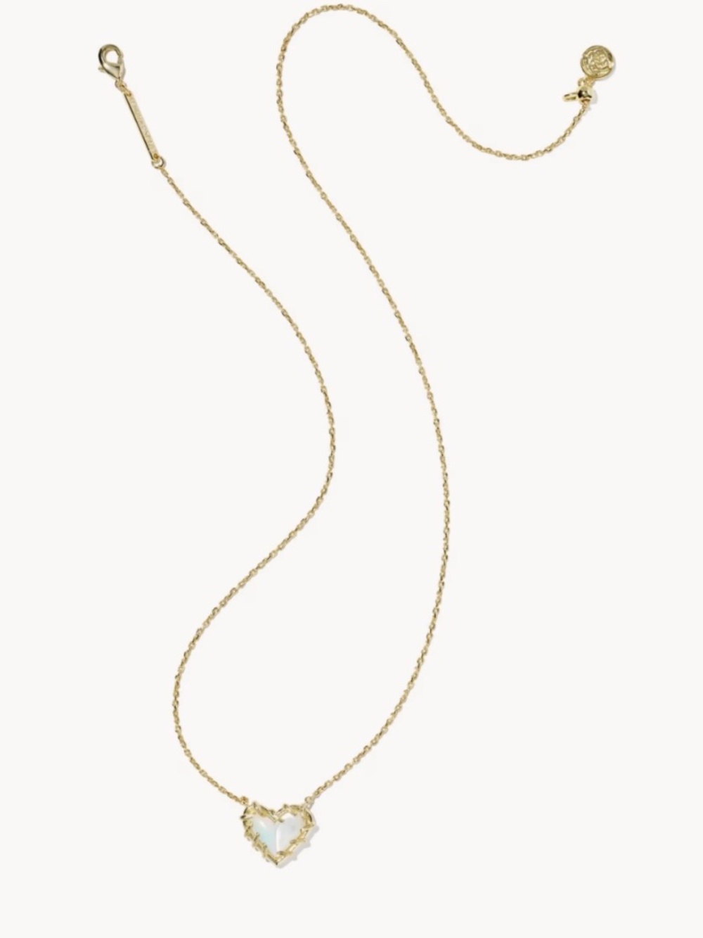 Dolly Parton x Kendra Scott Patchwork Ari Heart Gold Short Pendant Necklace - Picture 5 of 7